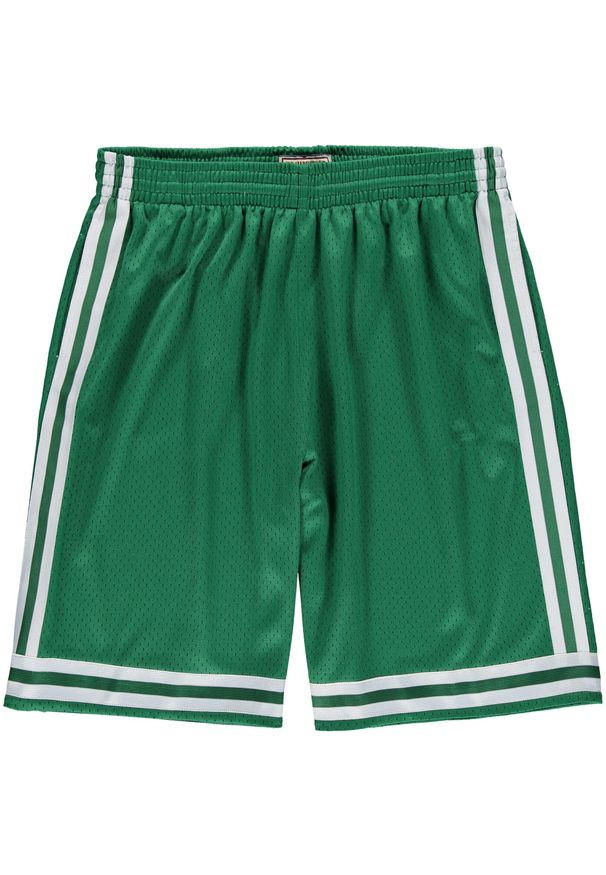 Spodnie koszykarskie męskie Mitchell & Ness Nba Swingman. Kolor: zielony. Długość: krótkie. Sport: koszykówka