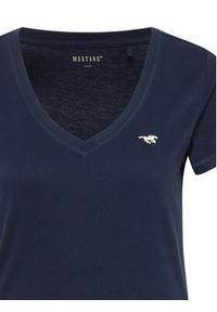 Mustang T-Shirt Beverly 1016517 Granatowy Slim Fit. Kolor: niebieski. Materiał: bawełna #3