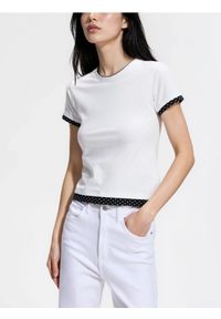 Reserved - T-shirt z kontrastową wstawką - wielobarwny. Materiał: bawełna, dzianina #1