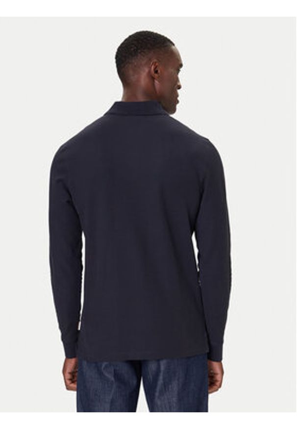 Bugatti Polo 8130-85030D Granatowy Regular Fit. Typ kołnierza: polo. Kolor: niebieski. Materiał: bawełna