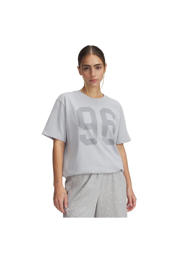 Damska koszulka z nadrukiem Under Armour Heavyweight 96. Kolor: szary. Wzór: nadruk