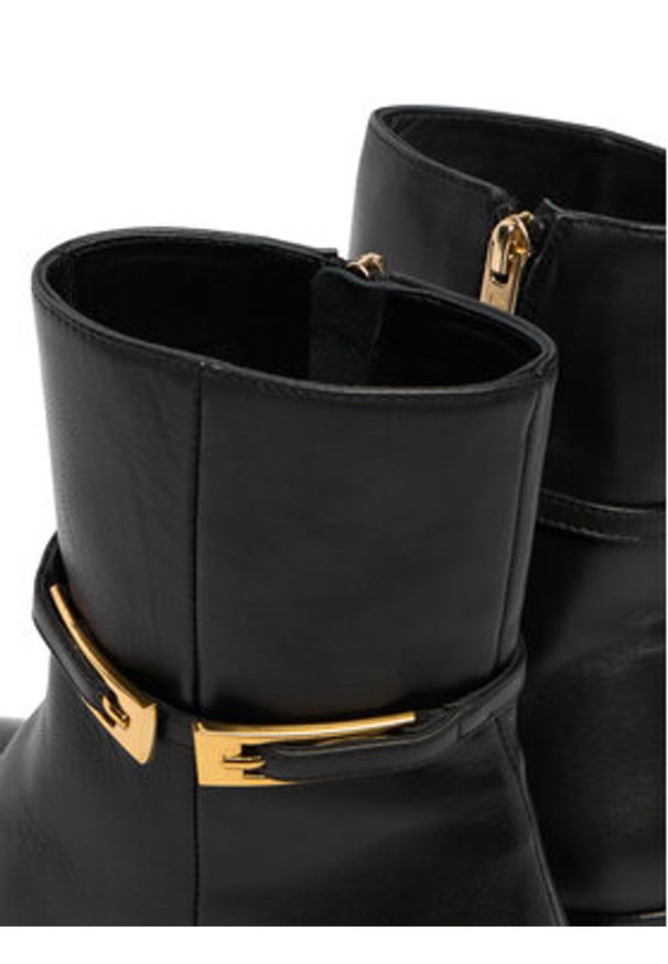 AGL Botki D140625PASOFTY0000 Czarny. Kolor: czarny. Materiał: skóra