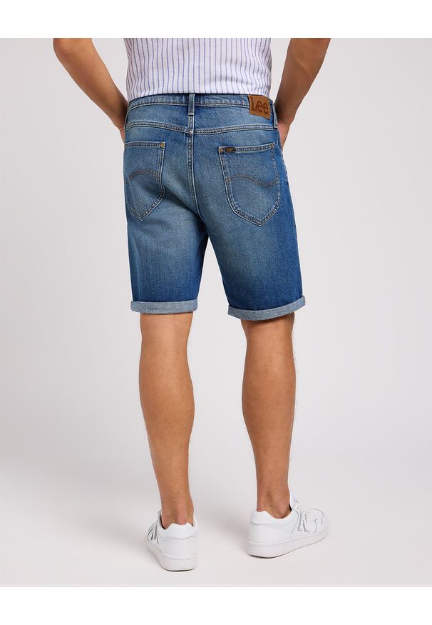 Lee - LEE RIDER SHORT MĘSKIE KRÓTKIE SPODENKI JEANSOWE JEANS WARM BREEZE 112349232 L73F016080. Materiał: jeans. Długość: krótkie