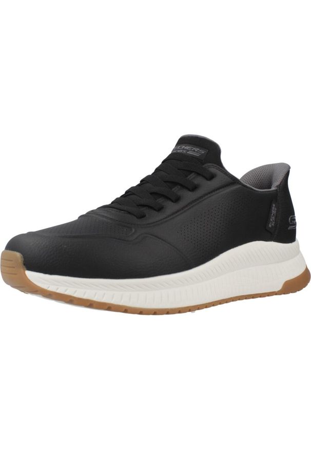 skechers - Kapcie SKECHERS SLIP-INS BOBS SQUAD 4 - DIRECT STEP Czarny. Kolor: czarny. Materiał: syntetyk, tkanina