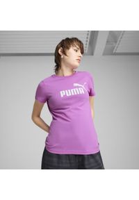 Puma - Damska koszulka z logo ESS No. 1 PUMA Wild Berry Purple. Kolor: fioletowy. Sport: fitness