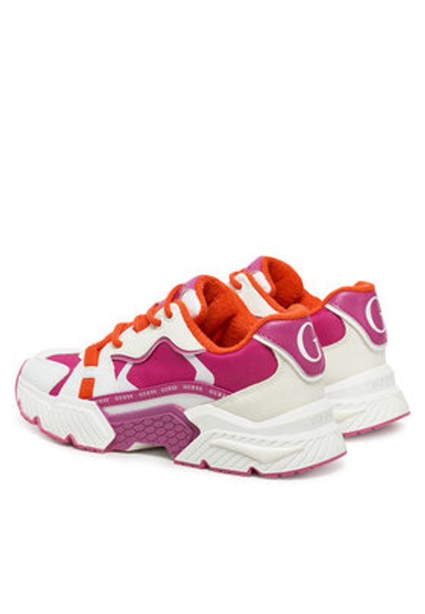 Guess Sneakersy FLJCAR ELE12 Różowy. Kolor: różowy. Materiał: skóra