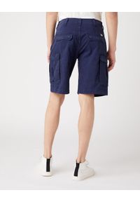 Wrangler - MĘSKIE SZORTY MATERIAŁOWE WRANGLER CASEY CARGO SHORTS LAKEPORT BLUE W1C350B08. Materiał: materiał