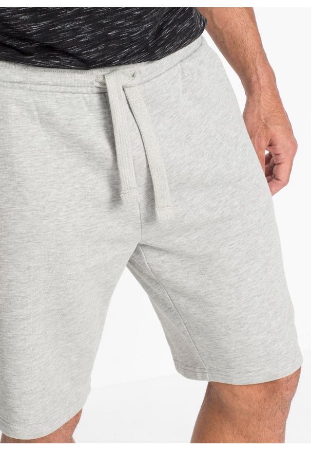 bonprix - Bermudy dresowe. Kolor: szary. Materiał: dresówka