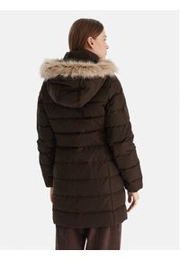 TOMMY HILFIGER - Tommy Hilfiger Kurtka puchowa WW0WW47540 Brązowy Slim Fit. Kolor: brązowy. Materiał: syntetyk #7