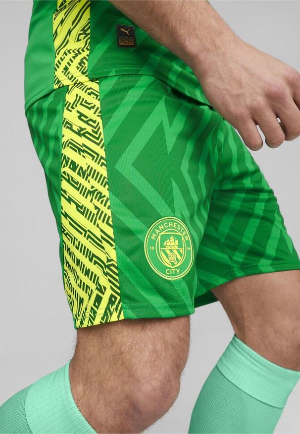 Puma - Szorty bramkarskie Manchester City PUMA Grassy Green Yellow Alert. Kolor: zielony, żółty, wielokolorowy
