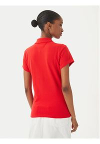 TOMMY HILFIGER - Tommy Hilfiger Polo 1985 Logo WW0WW49259 Pomarańczowy Slim Fit. Typ kołnierza: polo. Kolor: pomarańczowy. Materiał: bawełna #4