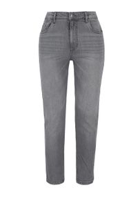 Volcano - Jeansy damskie, Mom Fit, D-FENCY. Kolor: szary. Sezon: lato