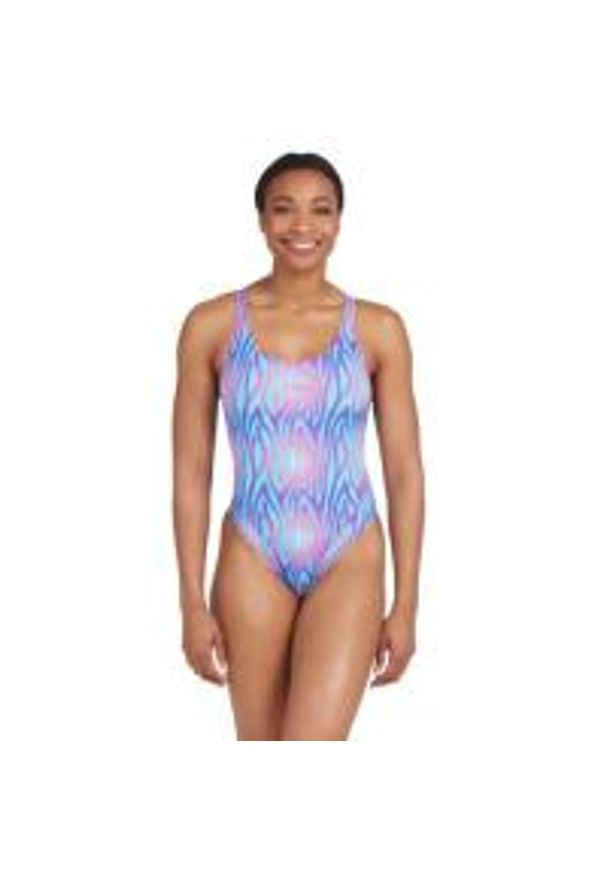 ZOGGS - Zoggs Master Back Swimsuit - Swim Crazy - Rozmiar 32. Kolor: wielokolorowy, niebieski, czerwony, pomarańczowy