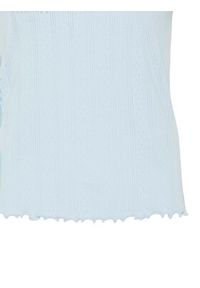 Pieces T-Shirt Fia 17155480 Błękitny Regular Fit. Kolor: niebieski. Materiał: bawełna