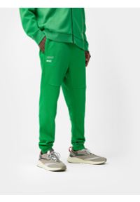 4f - Spodnie dresowe joggery męskie. Kolor: zielony. Materiał: dresówka #2