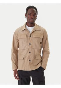 G-Star RAW - G-Star Raw Kurtka przejściowa 4 Pkt Overshirt D26429-D387 Beżowy Slim Fit. Kolor: beżowy. Materiał: bawełna #1