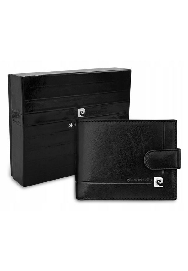 Portfel skórzany Pierre Cardin czarny 323A YS507.1 NERO. Kolor: czarny. Materiał: skóra