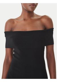 MICHAEL Michael Kors Sukienka dzianinowa MS683HGBFD Czarny Slim Fit. Kolor: czarny. Materiał: wiskoza #4