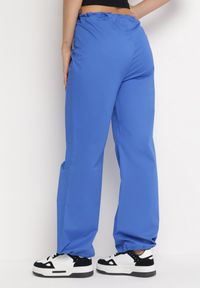 Born2be - Niebieskie Szerokie Spodnie ze Stoperami Dalfo. Kolor: niebieski #2