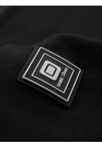 Ombre Clothing - Męska bluza z ozdobnymi zamkami z przodu – czarna V1 - Rozmiar: M. Okazja: na co dzień. Kolor: czarny. Materiał: dresówka, poliester, bawełna. Wzór: aplikacja. Styl: casual #3