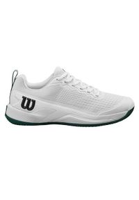 Buty do tenisa męskie Wilson Rush Pro 4.5. Zapięcie: sznurówki. Kolor: biały. Materiał: syntetyk, tkanina, materiał. Szerokość cholewki: normalna. Sport: tenis #2