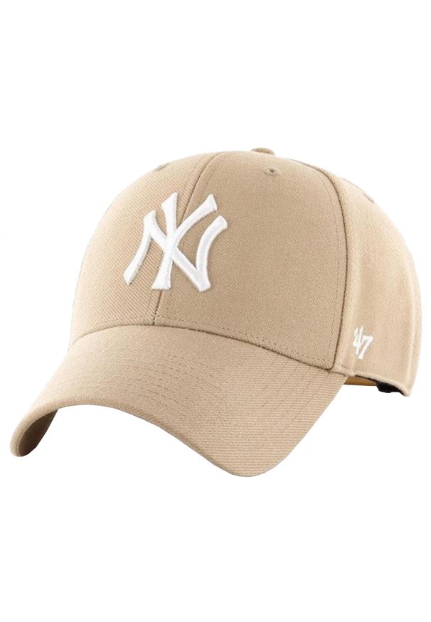 47 Brand - Brand `47 czapka z daszkiem New York Yankees Khaki B-MVPSP17WBP-KH khaki OSFM. Kolor: zielony. Styl: sportowy
