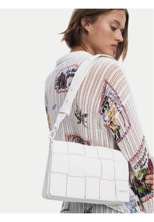 Desigual Torebka Yoko Blacno 25SAXPAQ Biały. Kolor: biały. Materiał: skórzane