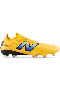 Korki męskie New Balance FURON PRO FG V7+ SF1FZ75 – żółte. Kolor: żółty. Materiał: włókno, nylon. Szerokość cholewki: normalna. Sport: piłka nożna #1