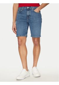 TOMMY HILFIGER - Tommy Hilfiger Szorty jeansowe Brooklyn MW0MW39194 Niebieski Slim Fit. Kolor: niebieski. Materiał: bawełna