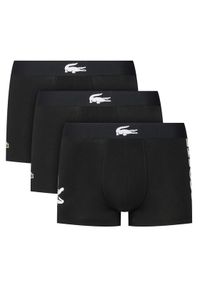 Lacoste Komplet 3 par bokserek 5H1291 Czarny. Kolor: czarny. Materiał: bawełna