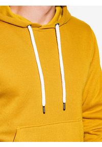 Ombre Clothing - Bluza męska z kapturem B979 - żółta V - M. Typ kołnierza: kaptur. Kolor: żółty. Materiał: bawełna, poliester. Styl: klasyczny #3