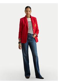 Lauren Ralph Lauren - LAUREN RALPH LAUREN Marynarka 200797305030 Czerwony Slim Fit. Kolor: czerwony. Materiał: bawełna #5