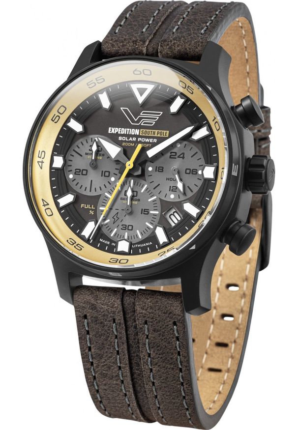 Zegarek męski Vostok Europe VR42-592C763 brązowy. Kolor: brązowy