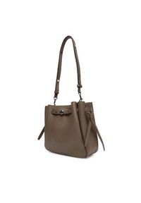 Tory Burch Torebka Romy Bucket Bag 166982 Brązowy. Kolor: brązowy. Materiał: skórzane