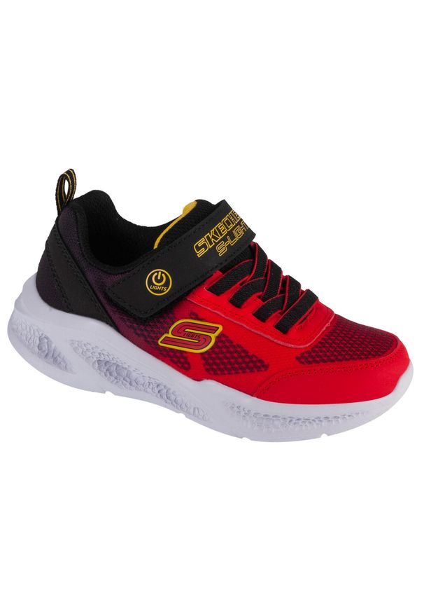 skechers - Buty do chodzenia dla dzieci Skechers Bkbl Meteor. Zapięcie: rzepy. Kolor: czerwony. Materiał: syntetyk, tkanina, materiał. Szerokość cholewki: normalna. Sport: turystyka piesza