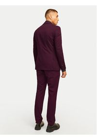Jack & Jones Garnitur Franco 12181339 Fioletowy Super Slim Fit. Kolor: fioletowy. Materiał: syntetyk #5