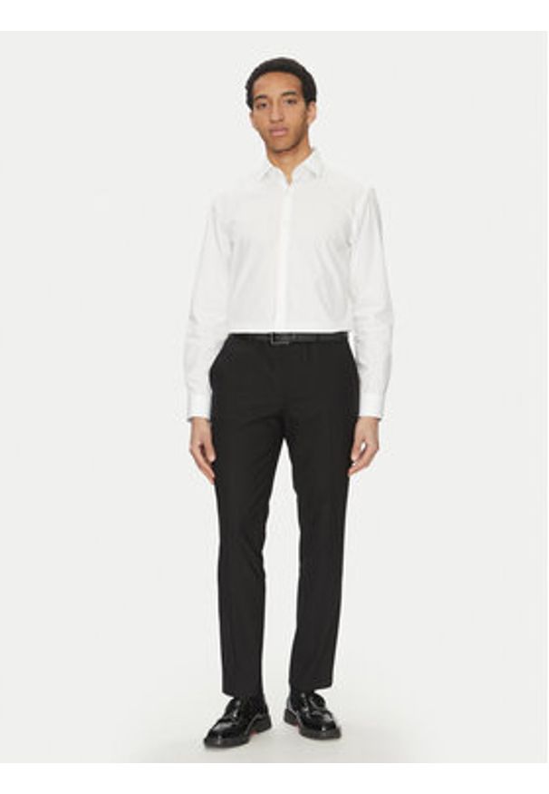 Hugo - HUGO Koszula Koey 50539808 Biały Slim Fit. Kolor: biały. Materiał: bawełna