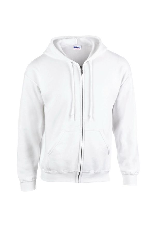 GILDAN - Bluza z kapturem i zamkiem błyskawicznym Gildan Heavy Blend™. Typ kołnierza: kaptur. Kolor: biały