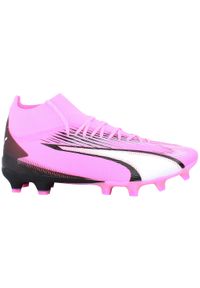 Puma - Buty piłkarskie PUMA Ultra Pro FG/AG. Kolor: biały, czarny, różowy, wielokolorowy. Materiał: syntetyk, materiał. Szerokość cholewki: normalna. Sport: piłka nożna
