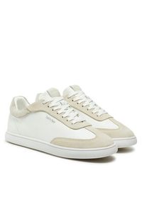 Calvin Klein Sneakersy Cupsole Lace Up - Lth Sue Mix HW0HW02435 Beżowy. Kolor: beżowy. Materiał: skóra