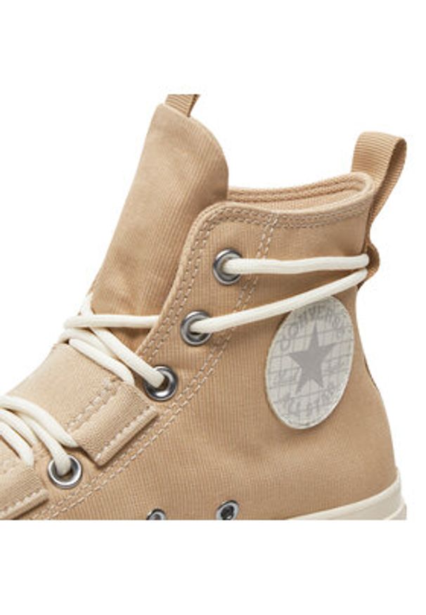 Converse Trampki Chuck Taylor All Star Lift Platform A06494C Beżowy. Kolor: beżowy. Materiał: materiał. Obcas: na platformie