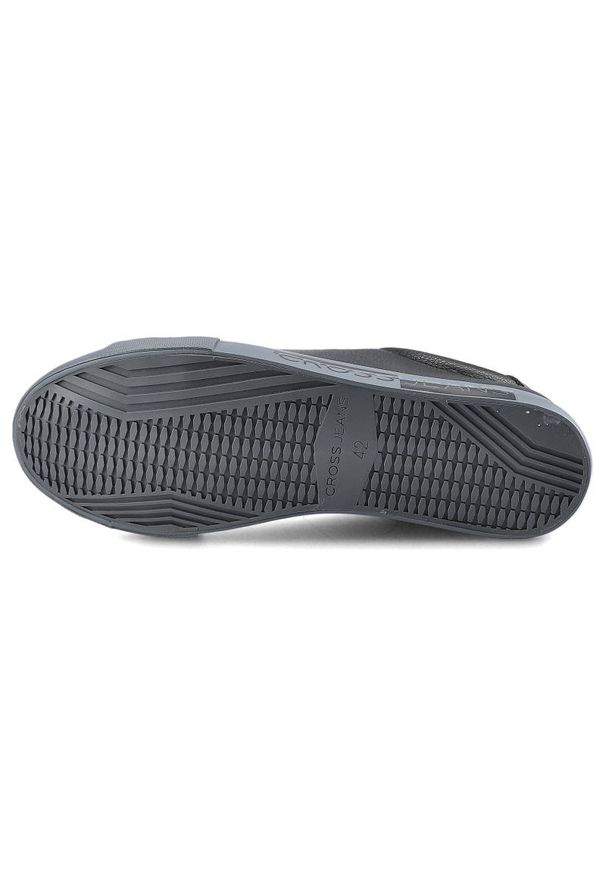 Czarne Trampki Cross Jeans Męskie Sznurowane Buty. Okazja: na co dzień. Kolor: czarny. Materiał: skóra ekologiczna, materiał, guma. Szerokość cholewki: normalna. Wzór: aplikacja. Styl: casual
