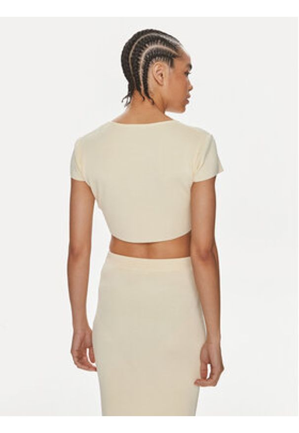 Patrizia Pepe Bluzka 2K0261/K021-W362 Écru Regular Fit. Materiał: wiskoza