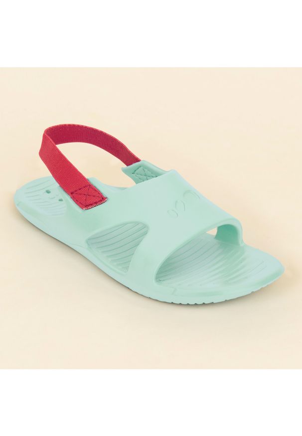 NABAIJI - Sandały basenowe dla dzieci Nabaiji Slap 100 Basic. Kolor: różowy. Wzór: gładki. Styl: sportowy