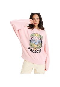 Roxy - Bluza z okrągłym dekoltem dla Kobiety LINEUP Różowy. Kolor: fioletowy. Materiał: materiał, poliester, bawełna