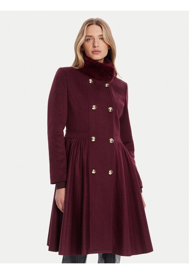 Rinascimento Płaszcz przejściowy CFC0125794003 Bordowy Regular Fit. Kolor: czerwony. Materiał: syntetyk