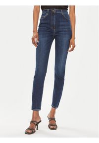 Elisabetta Franchi Jeansy PJ-53S-41E2 Granatowy Skinny Fit. Kolor: niebieski