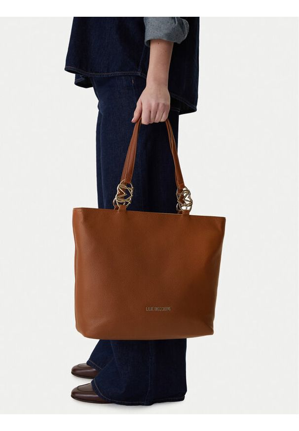 Love Moschino - LOVE MOSCHINO Torebka JC4005PP1OLB0200 Brązowy. Kolor: brązowy. Materiał: skórzane