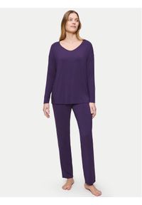 Triumph Piżama Timeless Sensuality 10221061 Fioletowy Regular Fit. Kolor: fioletowy