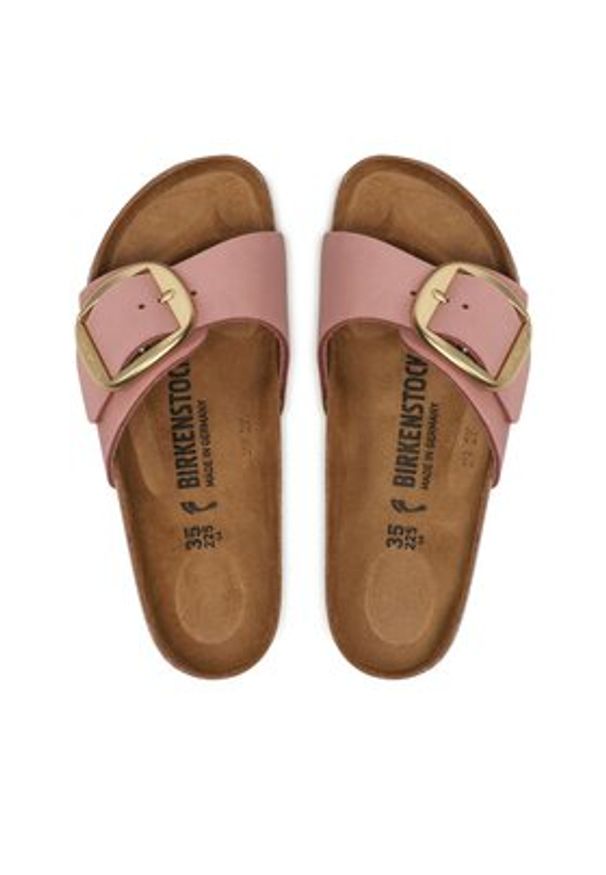 Birkenstock Klapki Madrid Big Buckle 1024039 Różowy. Kolor: różowy. Materiał: skóra, nubuk
